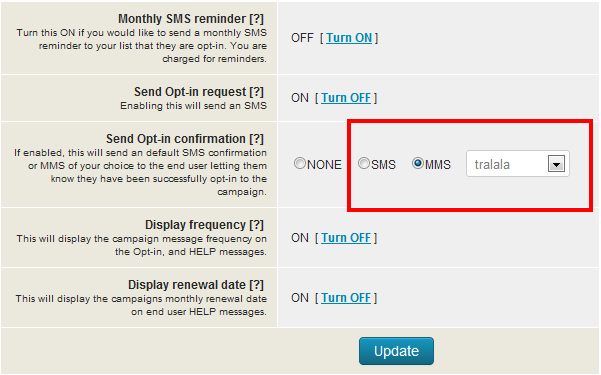detect phone handsets via mms optin confirmation message