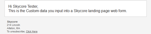 Email Message With Synamically Inserted Variables customize and personalize dynamic text on an email composer