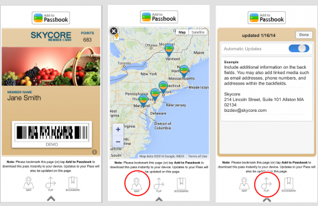 buttons for passes Passbook button examples