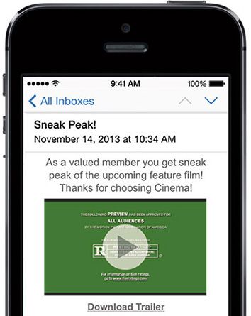 mobile video email