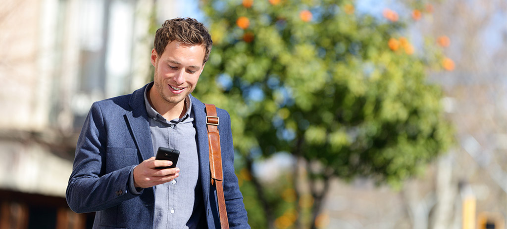 Employee Receiving an SMS Notifications