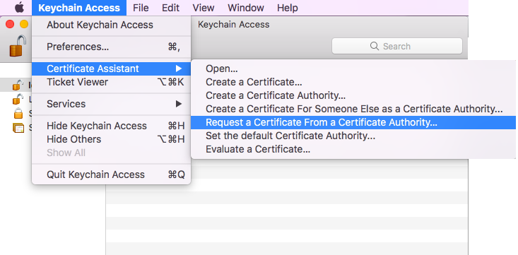 Request a certificate from a certificate authority steps