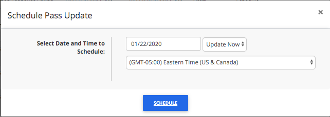 Schedule Pass Update part 2