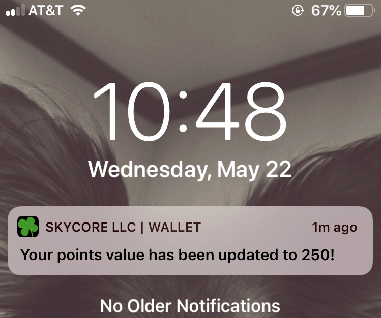 Update Notification on IOS