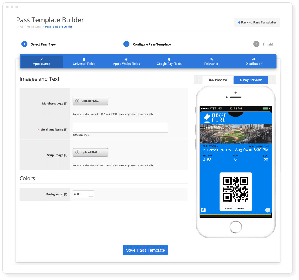 Mobile Wallet Management Platform Pass Template Builder