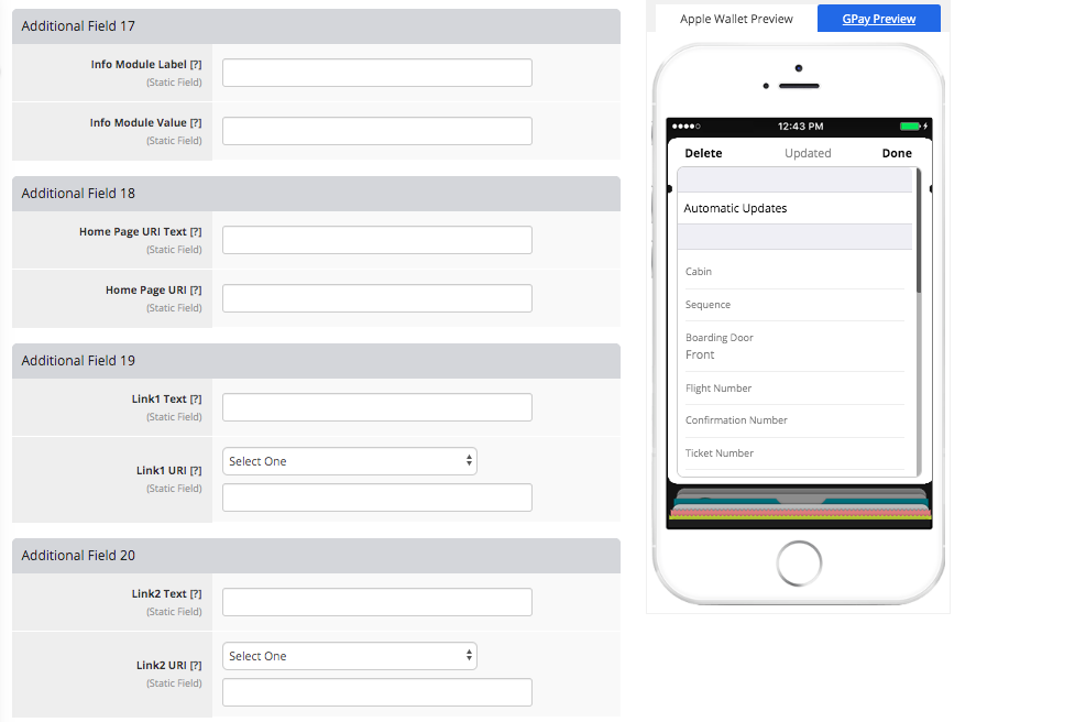 Additional fields 5