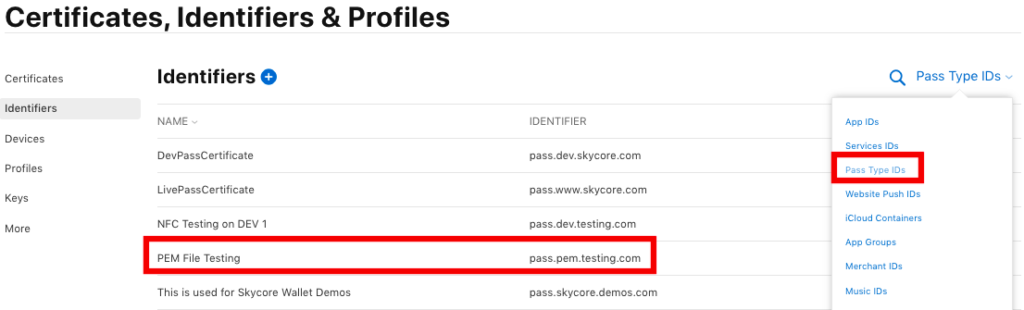 Step 3 to Renew a Pass Certificate