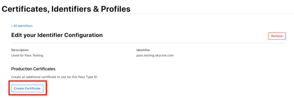 Create Certificate