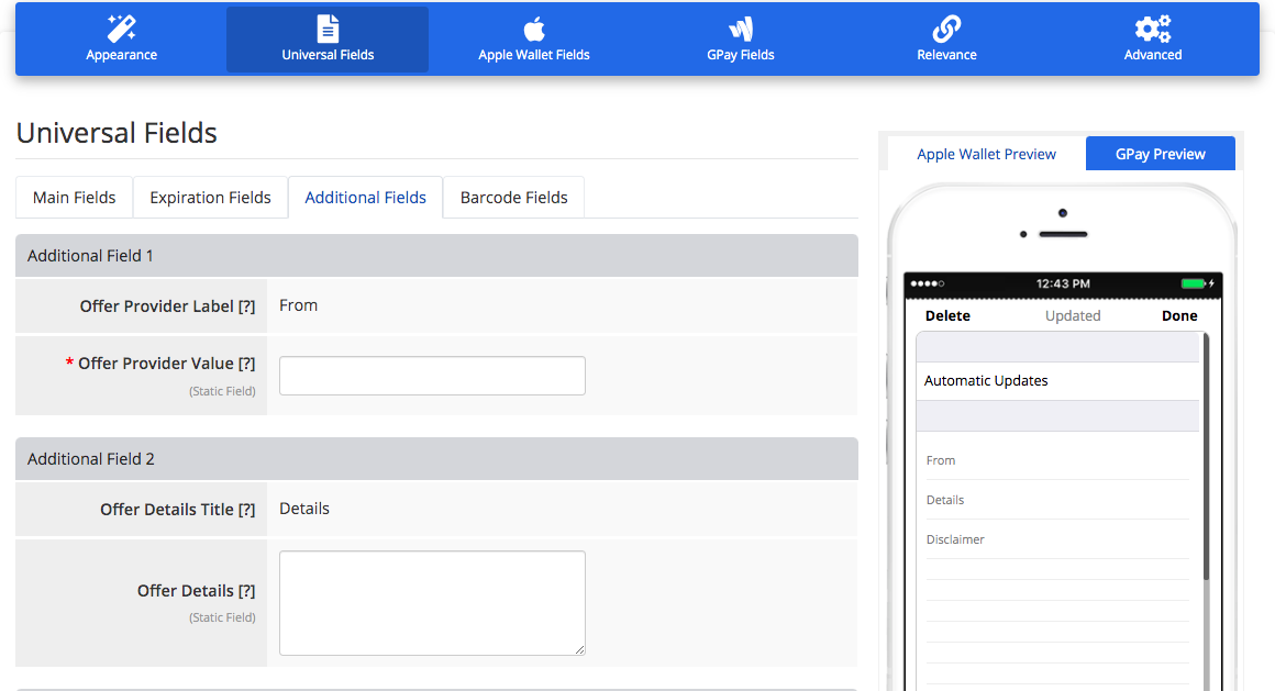 Coupon layout 2 additional fields 1