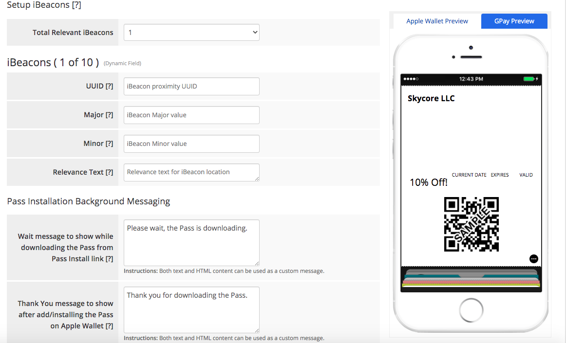 Coupon layout 2 Apple Wallet fields 2