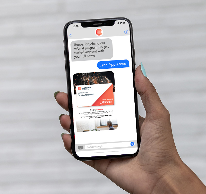 referral program using text messaging