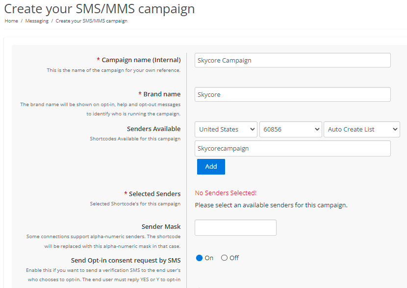 Create Campaign