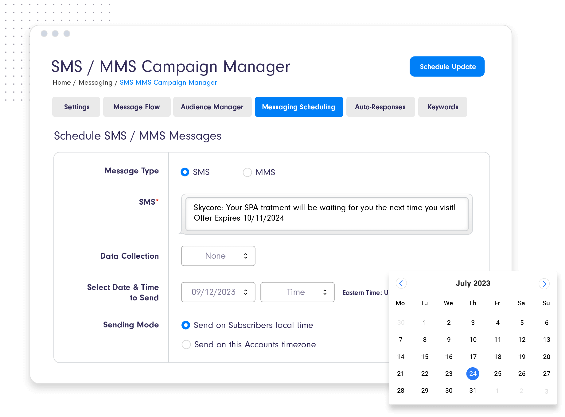 SMS/MMS Campaign Manager