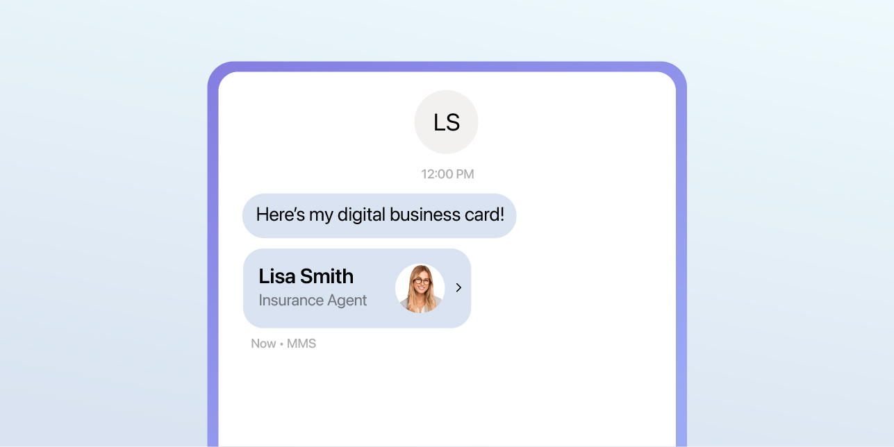 Send Digital Business Cards via MMS