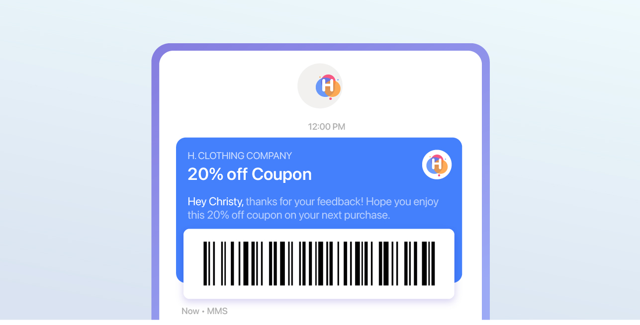 Send Digital Personalized Image Coupons through MMS