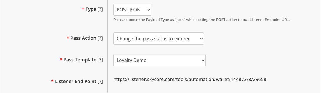 change the pass status to expired action