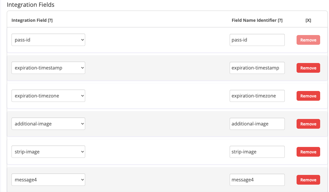 Integration fields in skycore